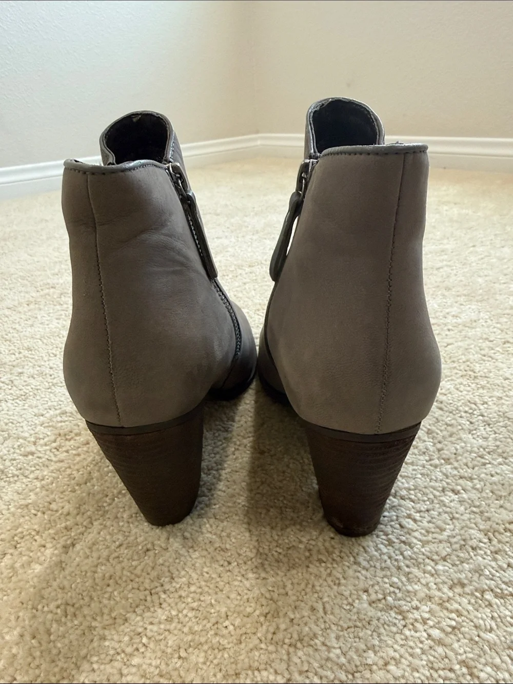 MIA Maddock Gray Side-Zip Ankle Booties